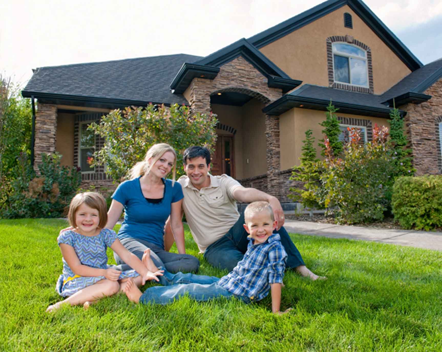 Family on Green Grass
